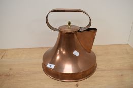 A 19th/20th Century copper ship's kettle, of maritime interest, and measuring 28cm tall