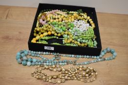 A selection of vintage beaded necklaces.