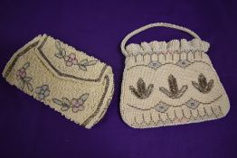 Two vintage Art Deco beaded evening bags.