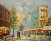 20th Century Continental School, in the style of Caroline Burnett (1877-1950), oil on board, Two