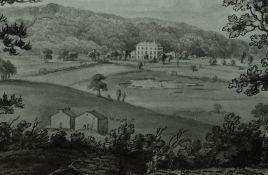 19th/20th Century School, pen wash, Quernmore Park Hall, A country house and park, signed faintly to