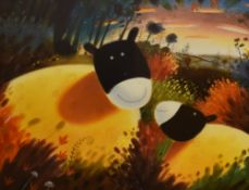 After Rob Heffernan (20th Century, British), coloured print, 'Ewe & Mee', signed to the lower right,