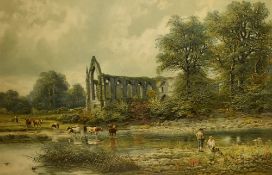 After Robert Finlay McIntyre (fl.1892-1897, British), coloured print, Tintern Abbey, Wales,