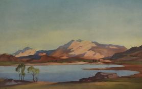 20th Century School, coloured print, A Lake District or Highland landscape, in the style of