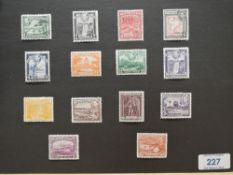 BRITISH GUIANA 1938 GVI DEFINITIVES, SET OF 12 ON LEAF, ALL MINT Fine set of the GVI definitives