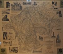 After Alfred Wainwright (1907-1991, British), print, 'A Map of the County of Westmorland',