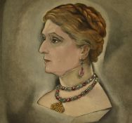 After Alberto Martini (1876-1954, Italian), print/engraving, Blanche Marchese, signed to the lower