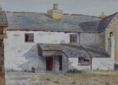 20th Century British School, watercolour and gouache, two attractive paintings of farm buildings and
