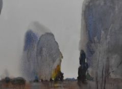 William Edgar Mayer (1910-2002, British), watercolour, Untitled, Two tree lined views, both signed