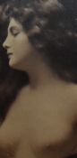 After Angelo Asti (1847-1903, French), sepia tone print, a Victorian female nude, Vanity,