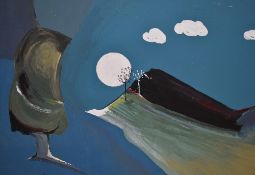 William Edgar Mayer F.R.S.A. (1910-2002, British), oil on board, 'Landscape Forms VII', a semi-