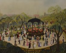 After Helen Layfield Bradley (1900-1979, British), coloured lithograph, 'Sunday Afternoon in