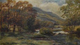 *Lake District Interest - Rev. Herbert Crossland (20th Century), oil on board, Portinscale near
