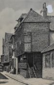 E.W. Tooze (20th Century, British), pen and ink, 'Old Folkestone', A detailed depiction of the Old