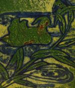 Artist Unknown (20th Century), coloured lithograph, Peking Duck, principle colours green, yellow and