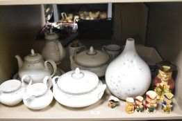 A collection of Royal Doulton 'York' tureens, jugs, tea and coffee pots, sold with two blue and