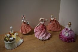 A group of three Royal Doulton bone china figurines, comprising Meditation HN2330, Ellen-Lady of the