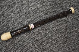 An Aulos 209 treble recorder