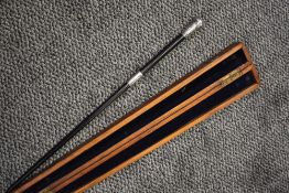 A presentation conductors baton, having HM silver knop and band, presented to M J Ripp, Bugle DEOV