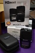 A Zoom H2next portable SD recorder and accesories