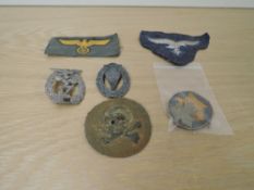 Two German Badges, Third Reich NSFK Balloon Commanders and Luftwaffe Ground Assault 25 Actions along