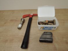 A vintage Chillington ARPAX Fireman’s Axe, pattent number 515767 along with a chrome Blackout Torch,