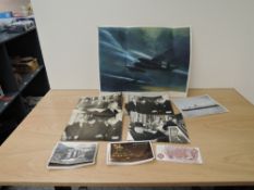 Four black and white photographs, Churchill and Wife at a official function/engagement, along with a