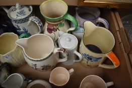 An assortment of jugs including Royal Stanley etc.