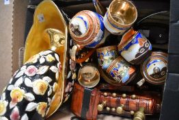 An hand painted oriental part tea service (15 pieces approx), a vintage Vicroy non-electric