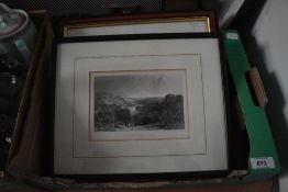 19th Century School, hand coloured engravings, Landscapes comprising Derbyshire, Barnard Castle, and
