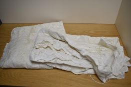 A pair of vintage net curtains