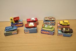 Eight 1974-82 Matchbox die-casts, No2 Rescue Hovercraft, No3 Porsche Turbo, No6 Mercedes Tourer,