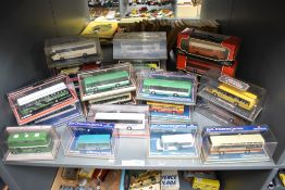 A shelf of Corgi Original Omnibus die-casts, Limited Editions included, all boxed, 22 in total