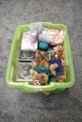 A box of TY Beanies, most with tags, some duplications