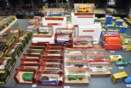 A collection of Matchbox Models of Yesteryear die-casts, including YS16 1929 Scammell 100 Ton