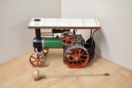 A Mamod Live Steam Tractor TE1A, burner present