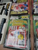 Eight Merlin Topps Sticker Albums, Premier League 96, 97, 98, 99,2000, 2001, 202 and 2003, all