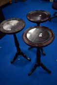 Three reproduction wine tables
