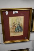 A hand coloured print after J David, The Fashions, Expressly designed and prepared for the