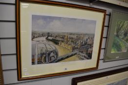 After Peter Lloyd-Davies (20th Century, British), coloured print, 'Keeping an Eye on Mother', a view
