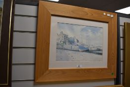 After Peter Lloyd-Davies (20th Century, British), coloured print, 'Port St Mary', a coastal