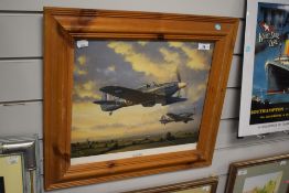 After Barry G Price (contemporary) a coloured print, entitled 'Hurricane MK11C-Night Fighters