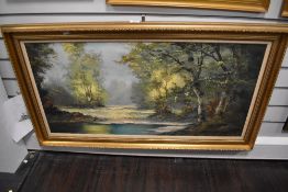 A.Tardy (20th Century, French School), oil on canvas, 'Woodland Glade', a river landscape in the