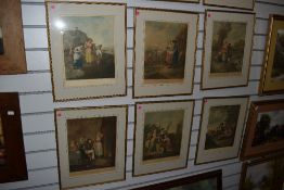 After William Hamilton RA and Francesco Bartolozzi RA (1727-1815, Italian), coloured engravings,