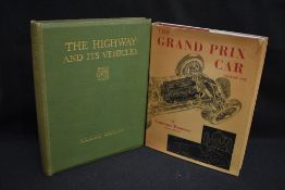Motoring. Pomeroy, Laurence - The Grand Prix Car: Volume One. London: Motor Racing Publications Ltd.