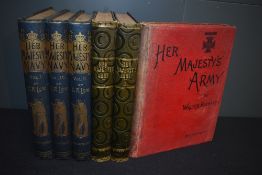 A collection of Military Volumes, Her Majesty Navy by Charles Rathbone Low in three volumes, I,