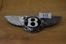 A Bentley car badge