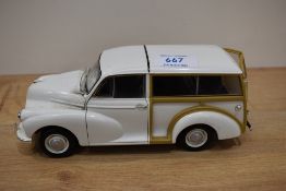 A model Morris Traveller
