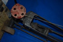 A vintage Weaver trolley jack
