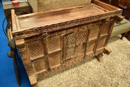 An Indian Damchiya Dowry chest, width approx. 101cm